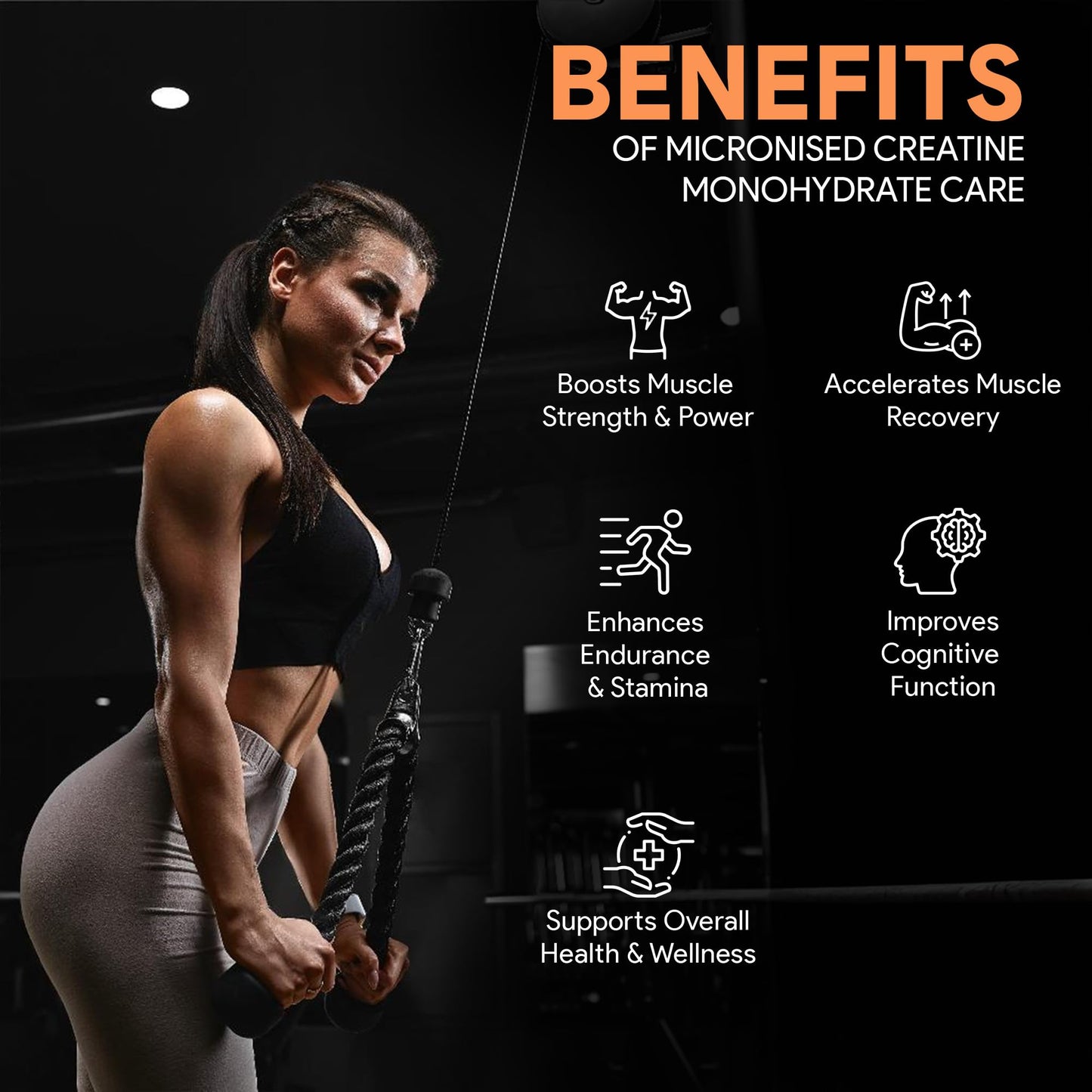 Autoimmunity Care: Micronised Creatine Monohydrate Care | 100% Pure Micronized | Peak Athletic Performance, Strength & Endurance | Enhanced Muscle Strength & Power | Brain & Cognitive Function | 100g Unflavored Powder