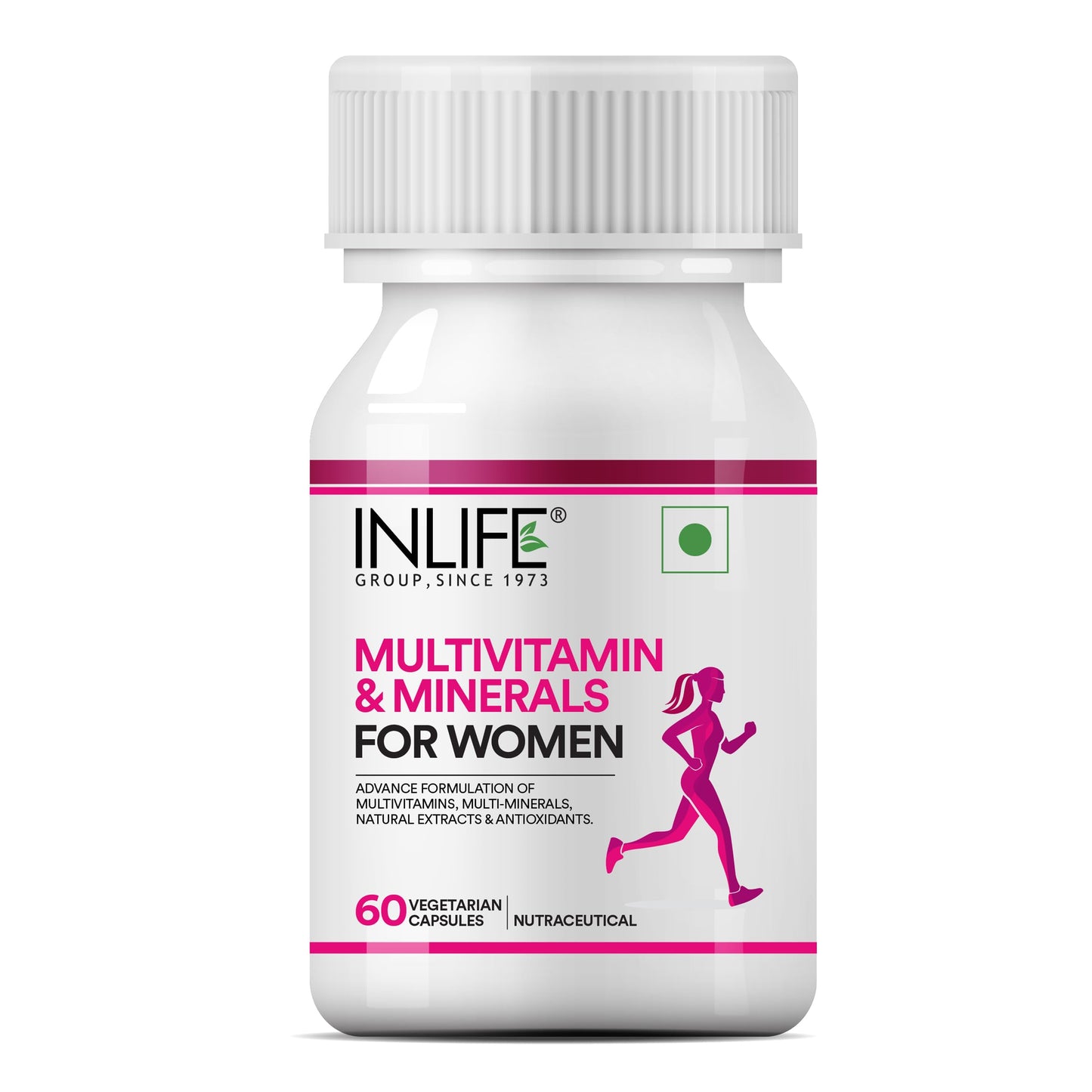 INLIFE Multivitamin for Women Supplement, Biotin D3 Calcium, 60 Veg Caps