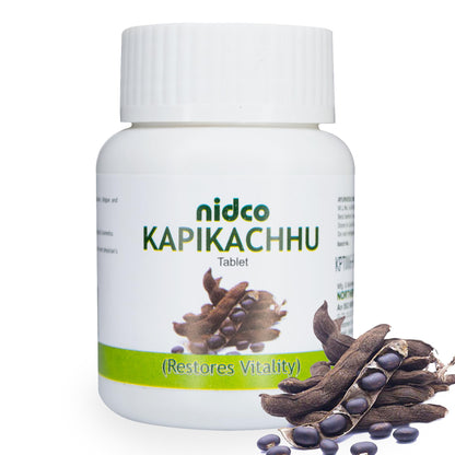 NIDCO Herbal Heritage Kapikachhu Tablets 500 mg | Mucuna Pruriens Tablets for Brain Health, Energy & Stamina | Black Kaunch Beej | Ayurvedic Velvet Beans | 60 Pure Herbal Veg Kala Konch Beej
