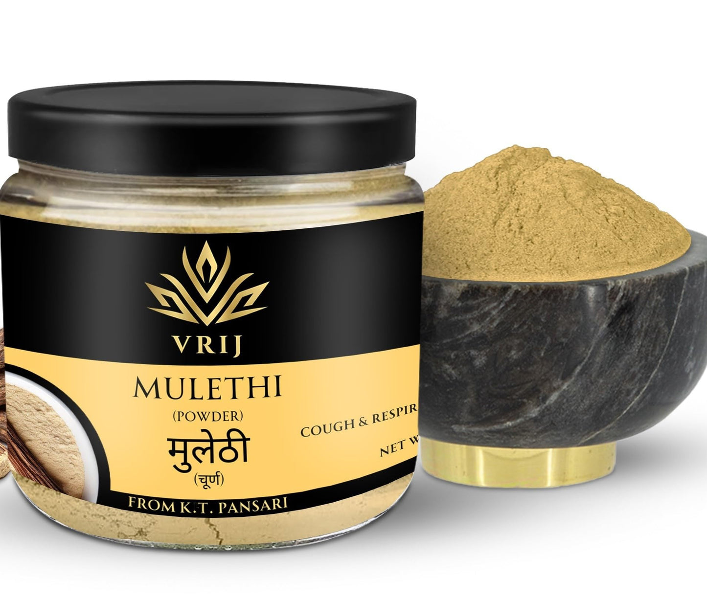 VRIJ Mulethi Powder | 150Gm | For Eating & Skin Application | Yashtimadhu | Liqu