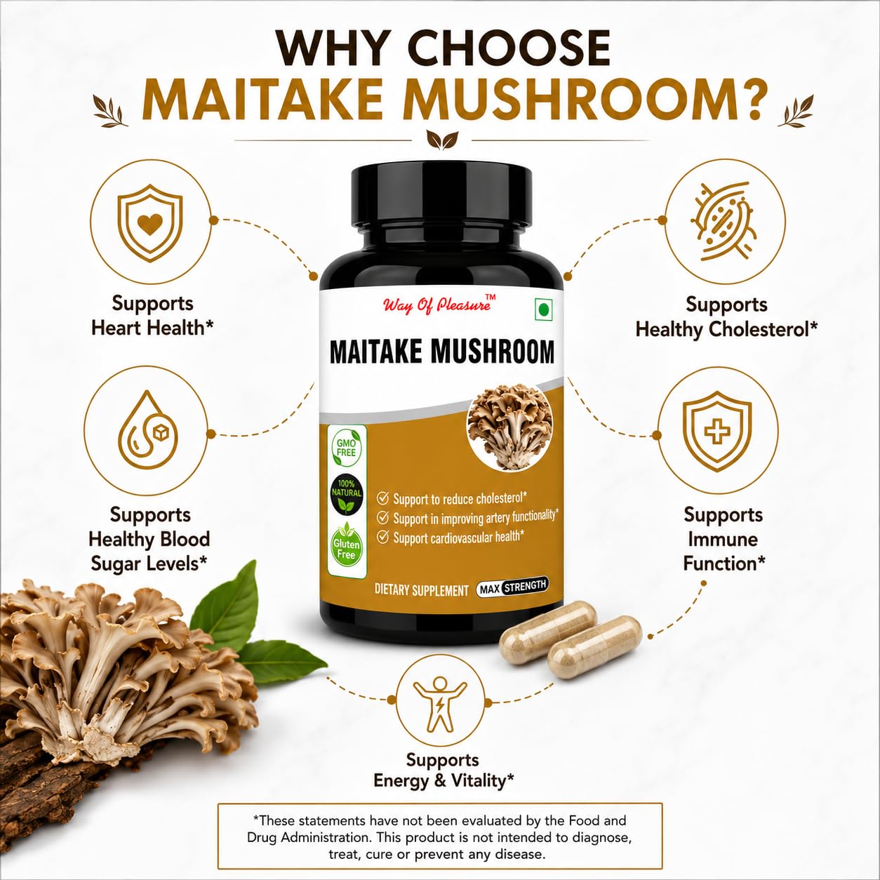 Way Of Pleasure Maitake Mushroom 60 Capsule