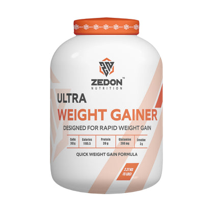 Zedon Nutrition Ultra Weight Gainer High Calorie Mass Gainer Protein Supplement Designed for Rapid Weight Gain Muscle Growth and Recovery Rich Nutrition Fitness Powder 2.27kg
