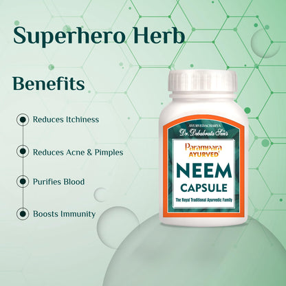 Parampara Ayurved Pure Herbal Neem Capsule | Natural Ayurvedic Suppleme- image 6