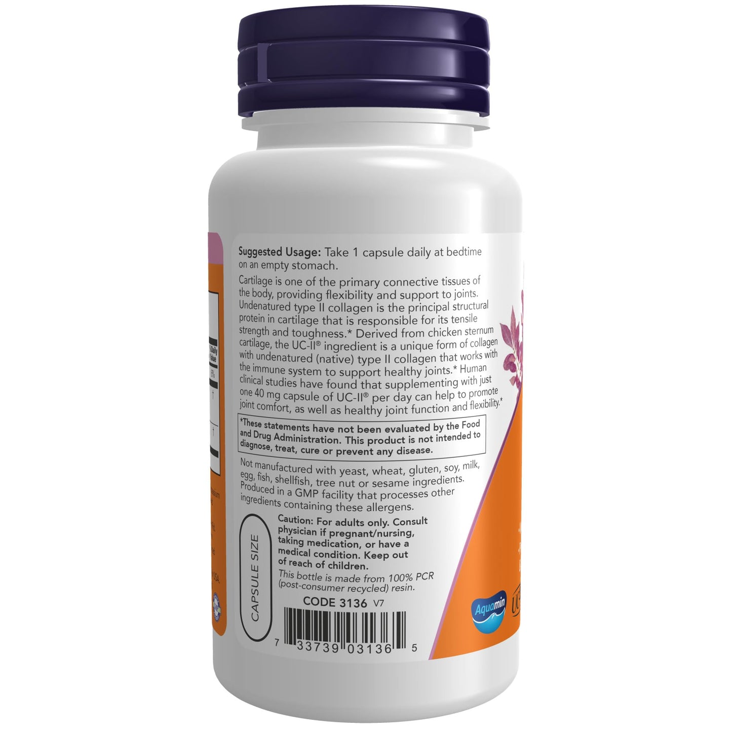 NOW UC-II Type II Collagen,120 Veg Capsules