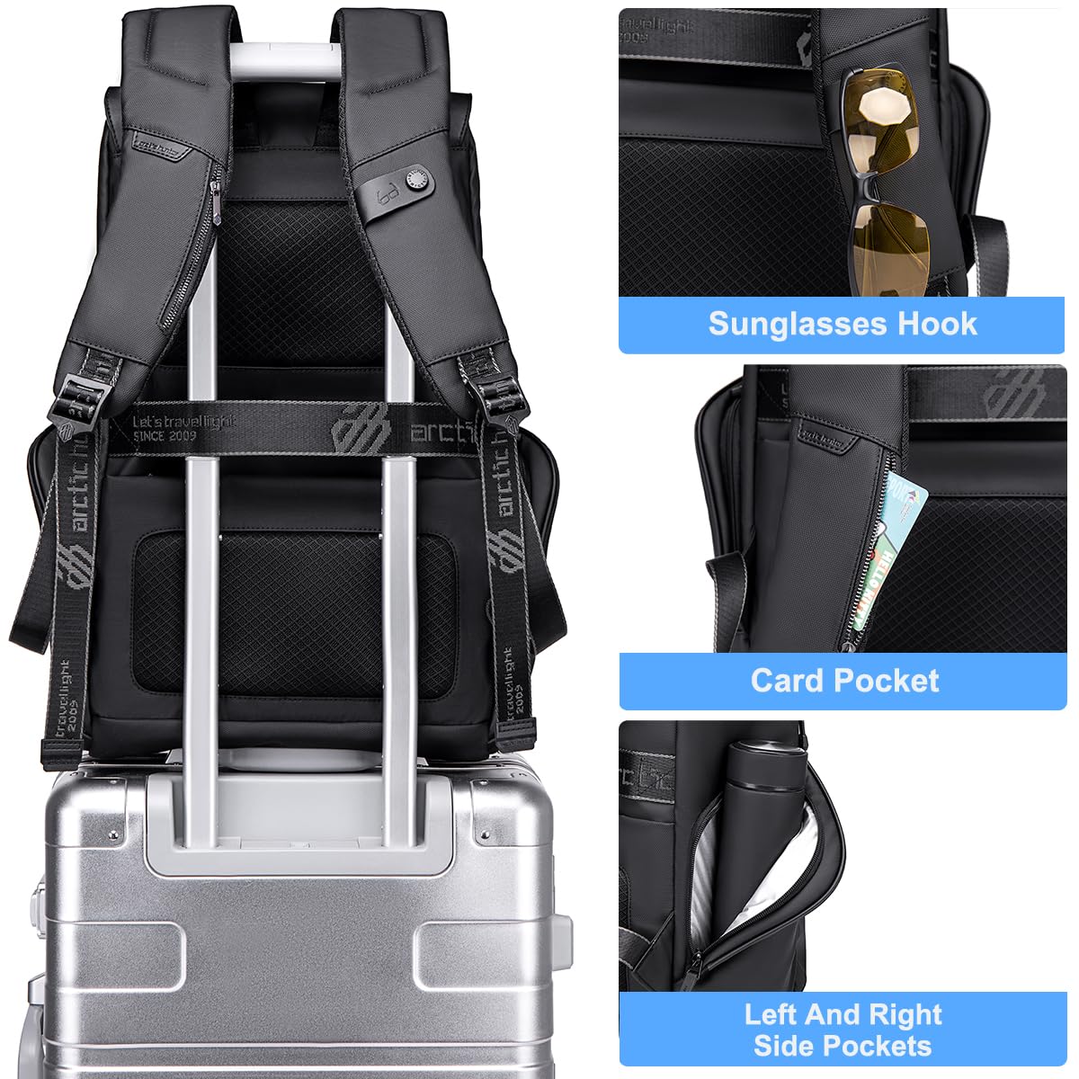 Arctic Hunter Laptop Backpack for Men Women Stylish College Backpack Anti-theft 15.6" Laptop Bag with USB Port Water-resistant Sleek for Daily School Office Commuting