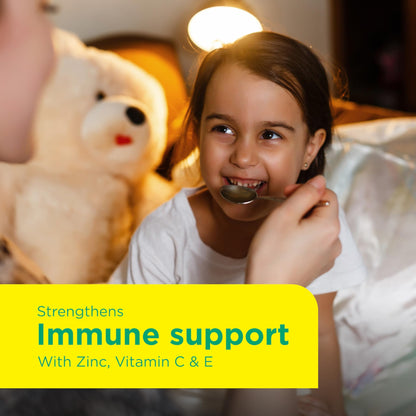 NutriBears Immuno Boost with Vitamin C, E, Zinc, Natural Elderberry & Blueberry, Advanced Antioxidants, Immunity Gummies for Kids and Adults (90 Gummy, Raw Mango Flavour), 3-Pack