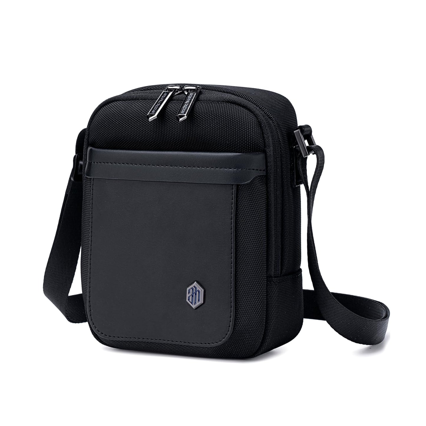 Arctic Hunter Small Sling Bag for Men 2L Compact Side Bag for Mobile Lightweight Multi-pocket Passport Bag for Men Mini Cash Bag Padded Shoulder Bag for Casual Office Daily, Black