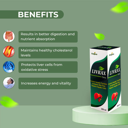 Natural Liver Support Supplement with Ayurvedic Herbs (Bhringraj, Punarnava, Kutki) - Promotes Detox & Healthy Digestion (Pack of 3)