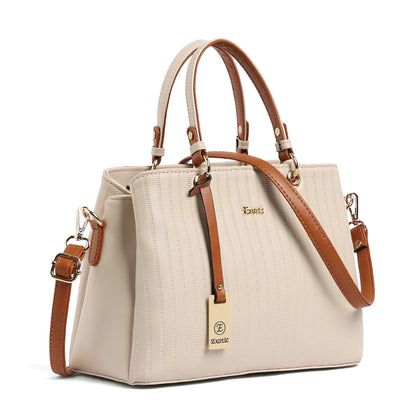 EXOTIC® Women's Striped Line Handbag, Beige