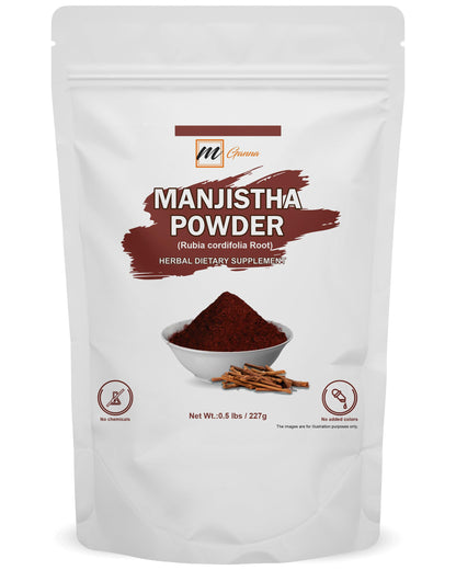 mGanna Manjistha Powder/Rubia Cordifolia/Madder Root Powder for Smooth Hair, Skin & Health Care 227gm / 0.5lbs