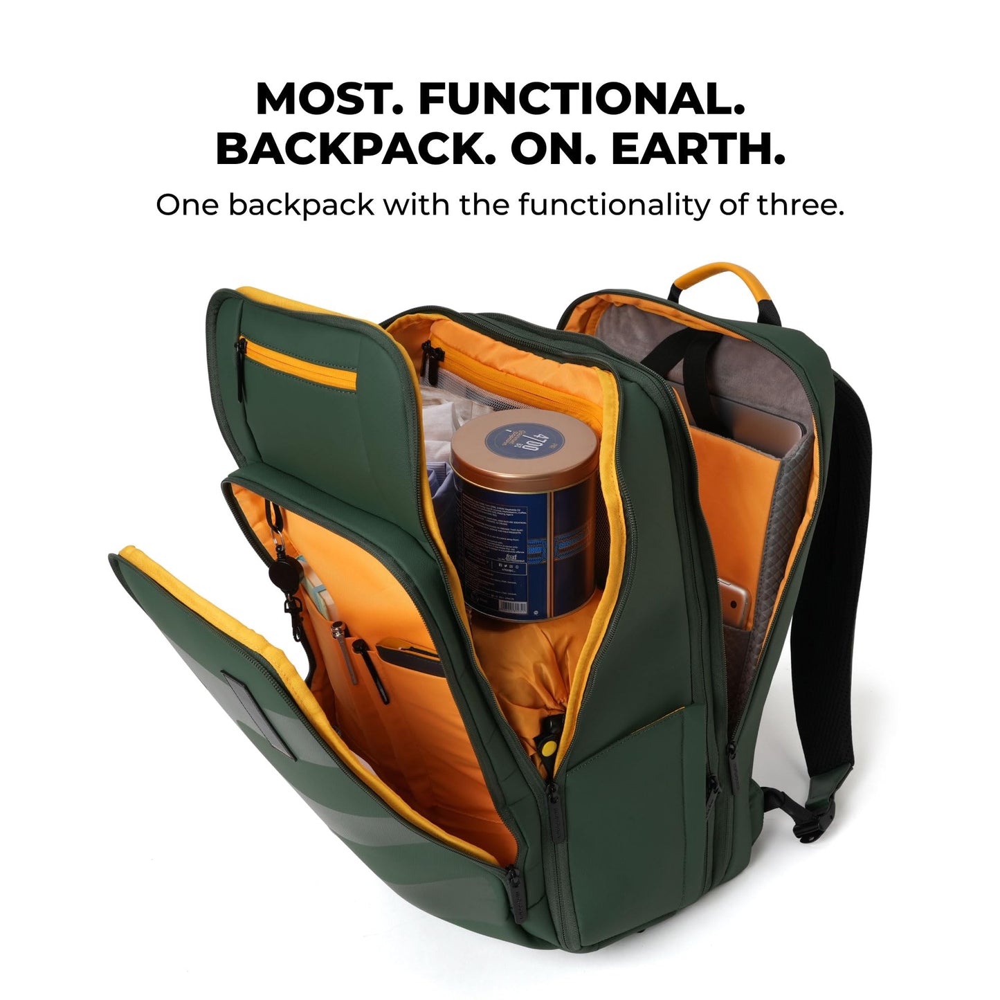 MOKOBARA The Em Telescope Expandable Backpack - Green, Water-Resistant- image 5