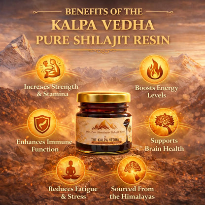 Kalpa Vedha Himalayan Shilajit Resin 20g | Pure & Original Shilajit | Fulvic Acid & 85+ Minerals | Energy, Strength & Vitality Support