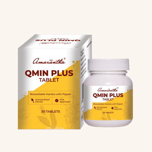 Amarantha Qmin Plus Tablet (30 Tablets) | An Ayurvedic Anti-oxidant and Immune Support Formulation