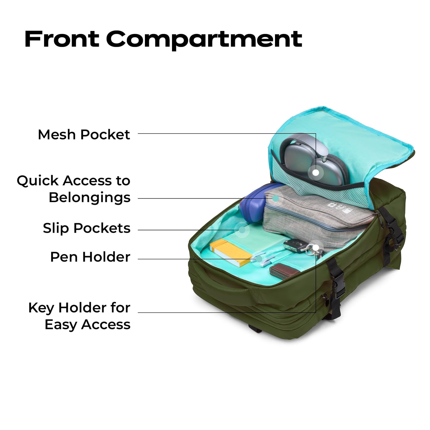 ONNIRICO Sunset Ridge Laptop Travel Backpack for Men & Women, 32L Jungl- image 4