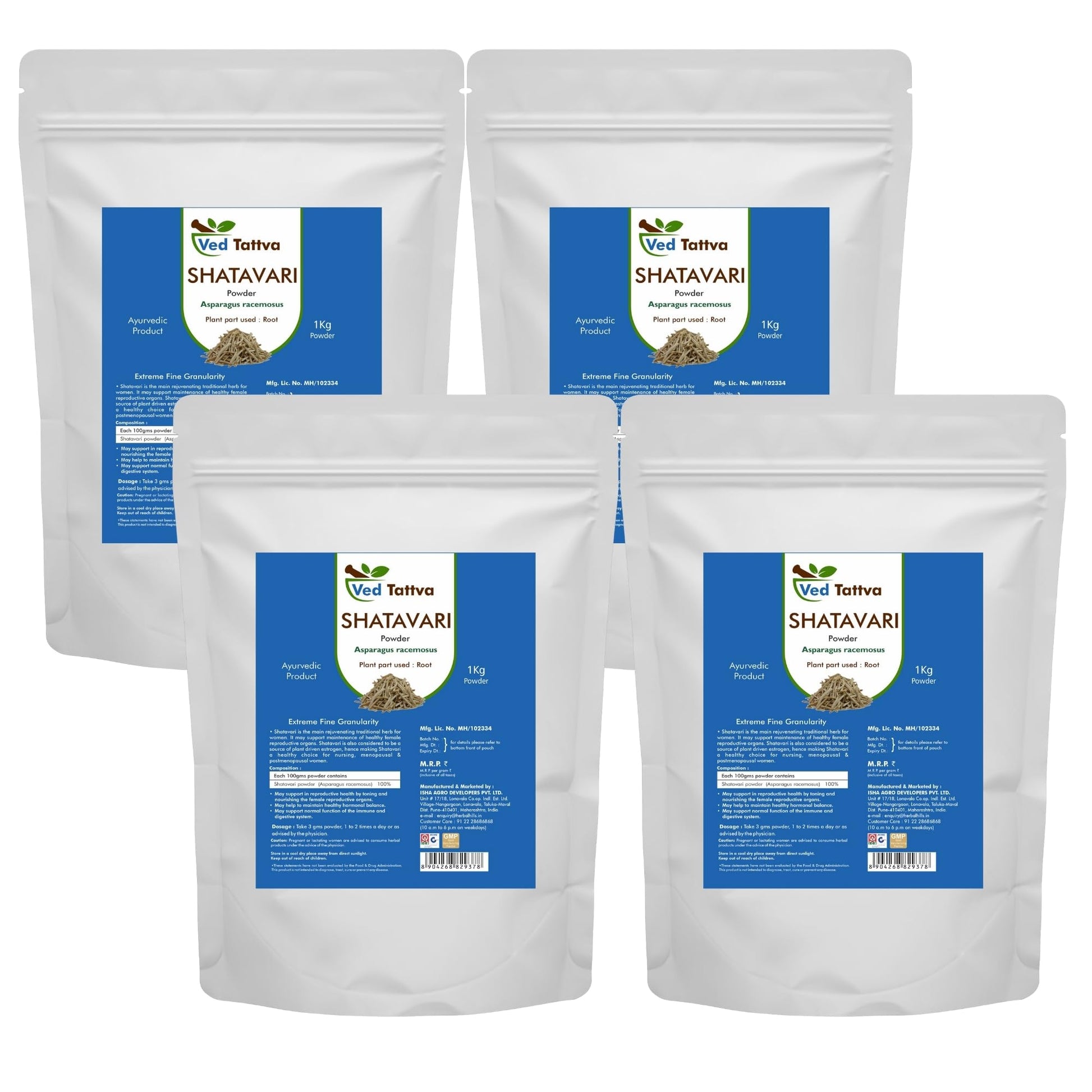 Ved Tattva moringa shigru drumstick powder (1 Kg Pack of 4)