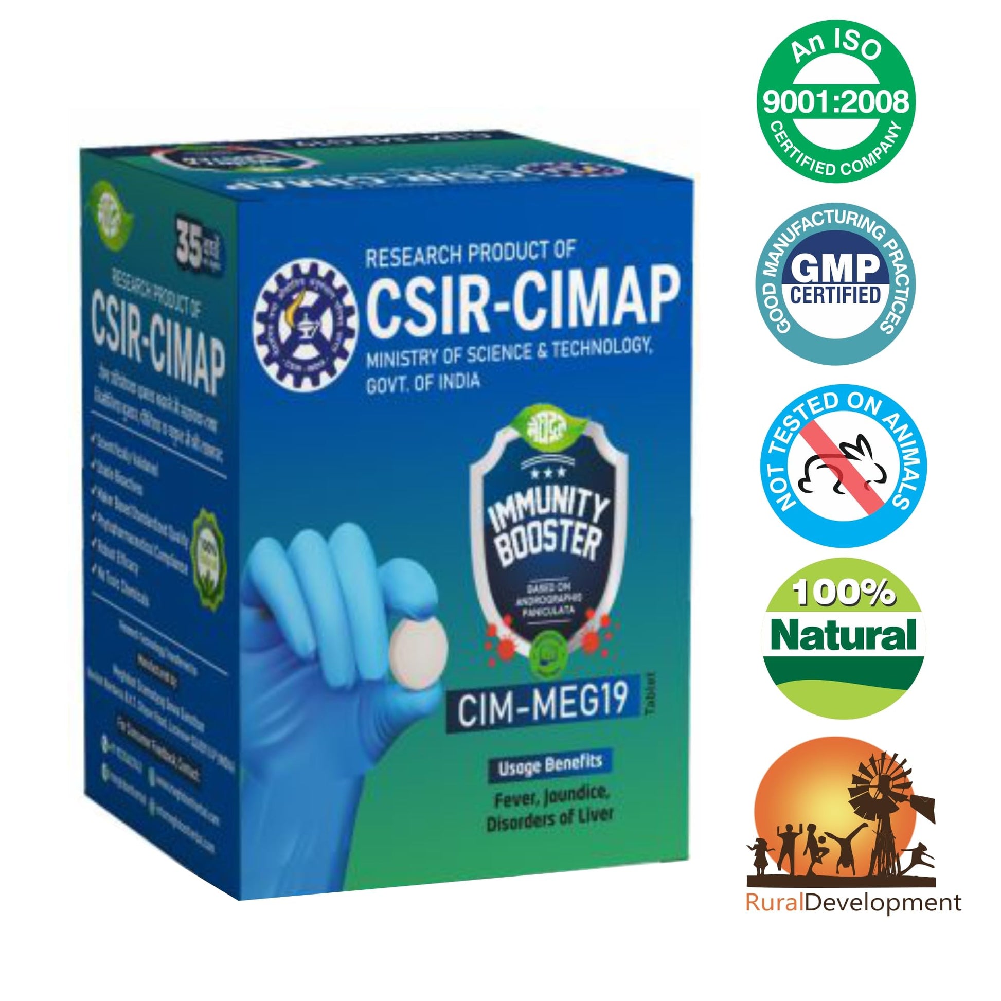 Meghdoot CIM MEG19 Immunity Booster 60 Tablet Certified by CSIR CIMAP -- image 2