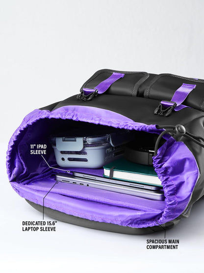 The Souled Store Nebula Backpacks | 19.5L Durable Canvas Laptop Bag for Men & Women | 15.6 Inch Padded Tech Sleeve & Dual Compartment Rucksack – Space Grey