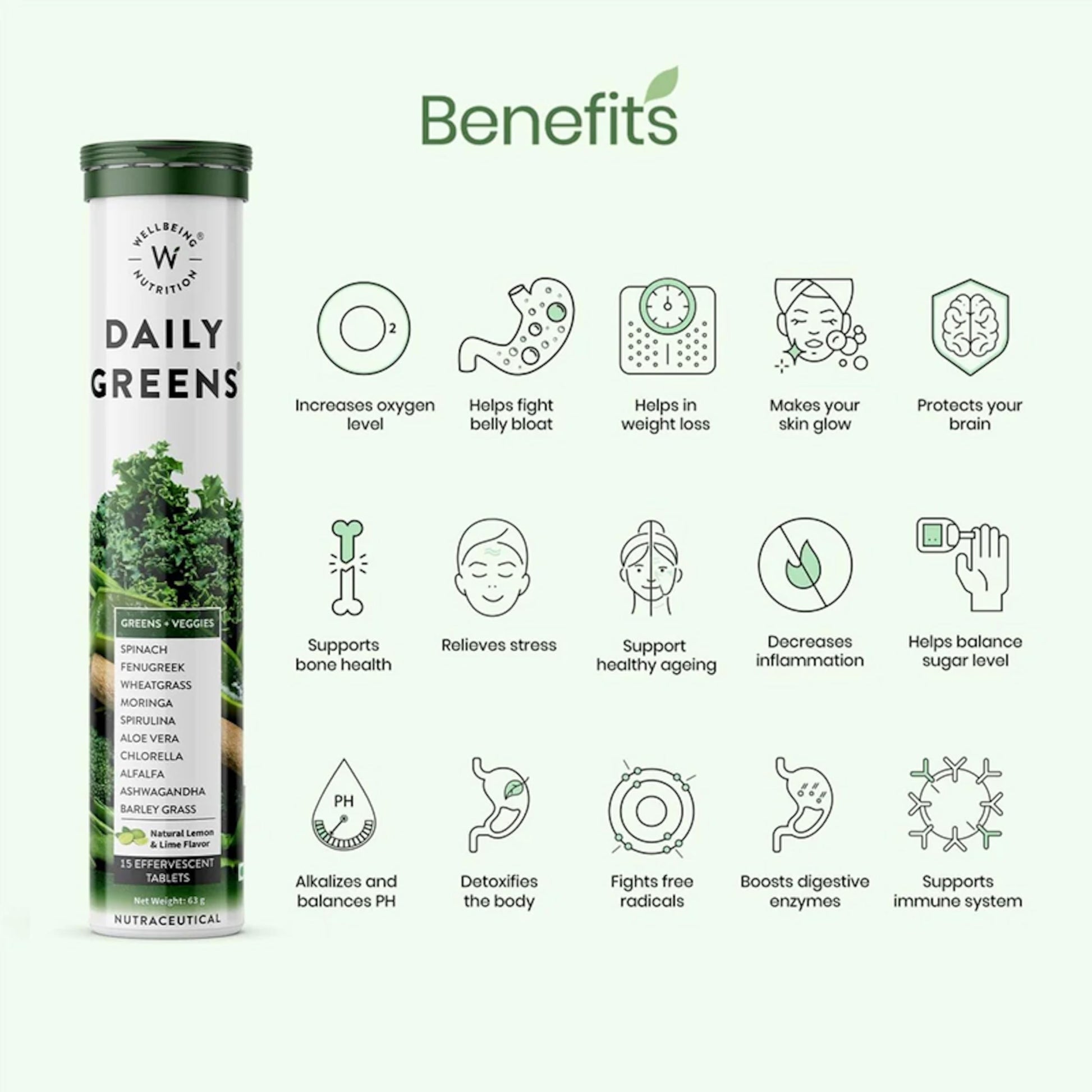Wellbeing Nutrition Daily Greens | Wholefood Multivitamins with Vitamin- image 6