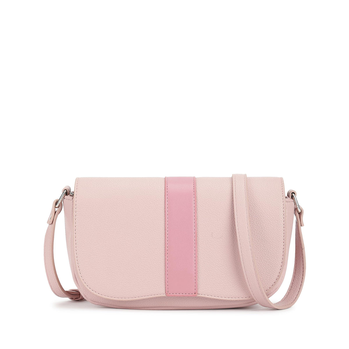 Fastrack On the Go Sling Bag for Women| Compact Crossbody with Magnetic Closure Flap, Adjustable Strap & Internal Zipper Pocket | Trendy Everyday Sling Bag for Women