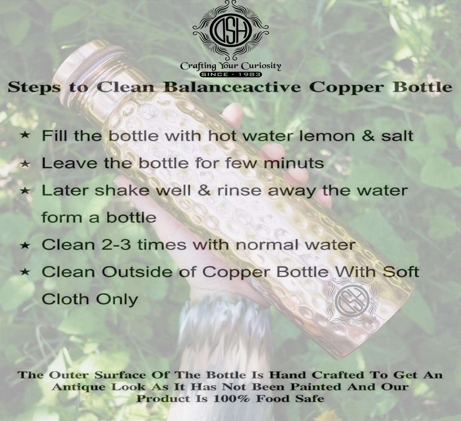 DSH Copper Bottles for 1 Litre Printed with Modern Art, Travelling Purp- image 4