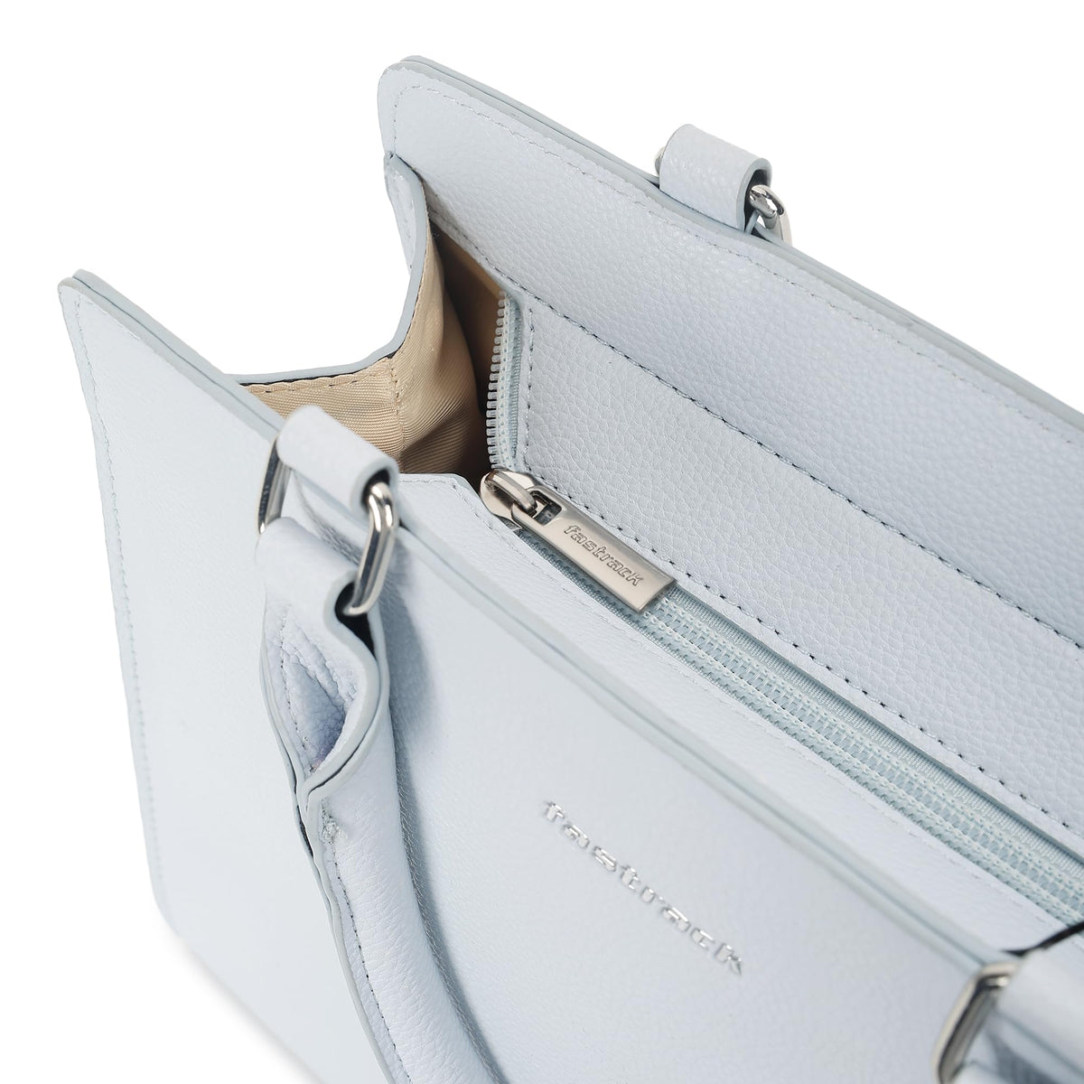 Fastrack Casual Satchel Bag with Top Zipper for Girls, Medium Size with Detachable Sling and Handheld Handles, Made with High-Quality Faux Leather