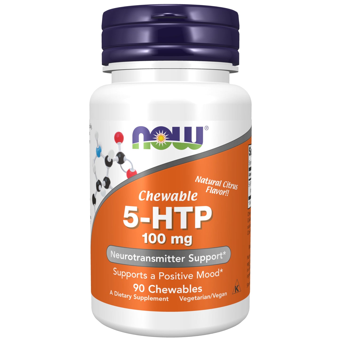 Now Foods 5-HTP Chewable Lozenges Tablets, 100 mg, 90 Count