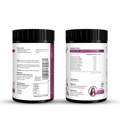SATVAM Joint Support (60 Tabs) | For Joint Pain Relief, Mobility Support & Healthy Cartilage