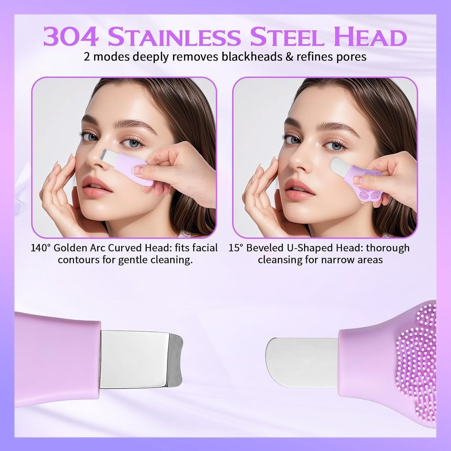 MYTHOS Nose Blackhead Remover And Silicone Face Scrubber, Face Spatula, Facial Cleansing Brush, Pore Brush – Men & Women