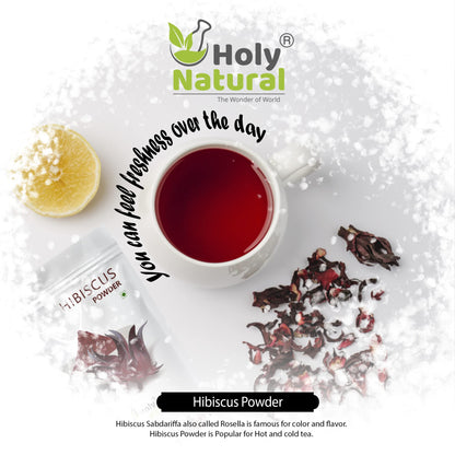 Holy Natural Hibiscus Powder (100gm), Hibiscus Sabdariffa, Rosella flow- image 8