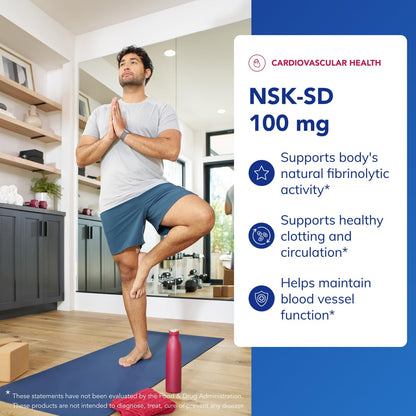 Pure Encapsulations - NSK-SD - Nattokinase 100 mg - Enzymes to Promote Healthy Blood Flow, Circulation, and Blood Vessel Function* - 60 Capsules
