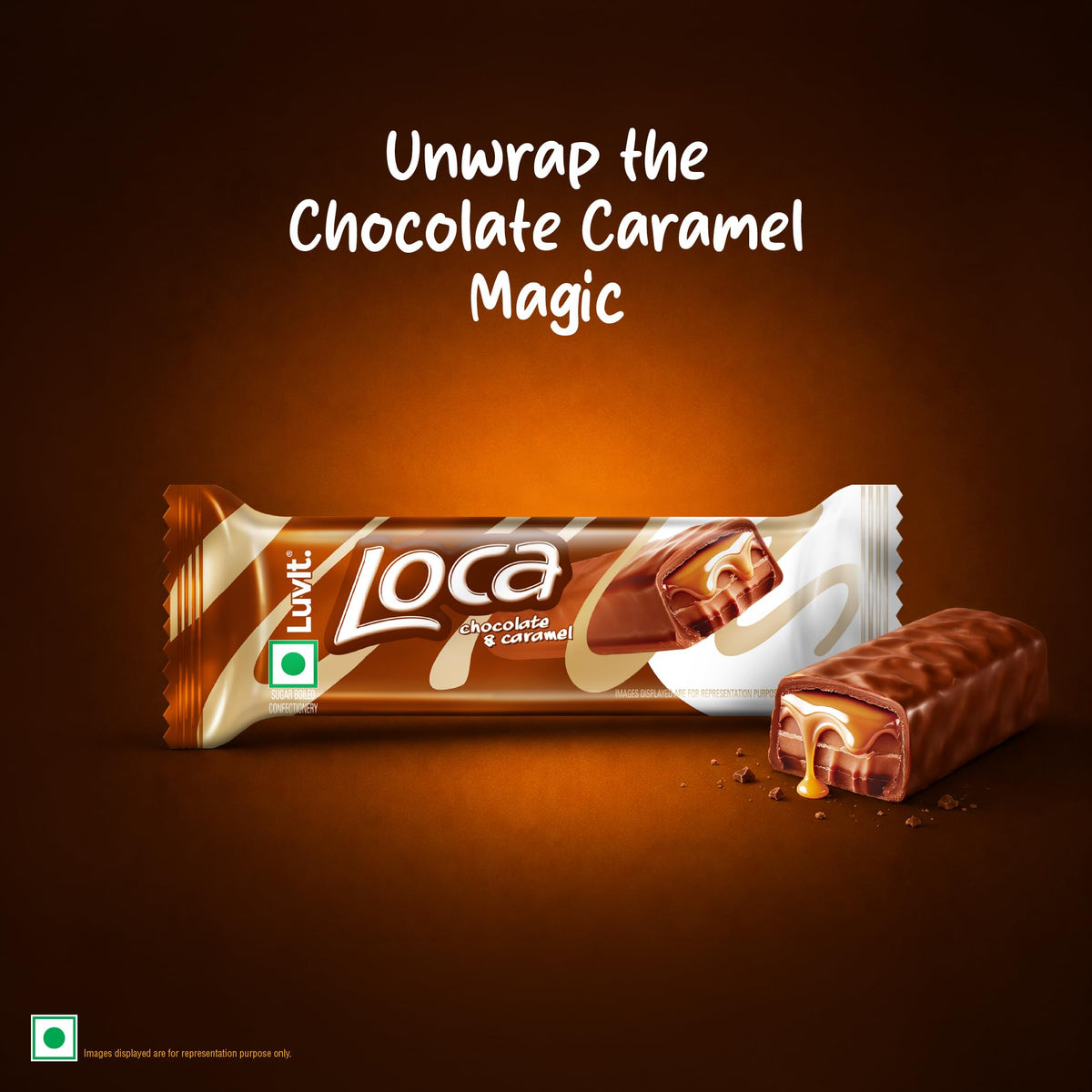 LuvIt. Loca Chocolate Caramel Bar With Nougat Bars (900g)