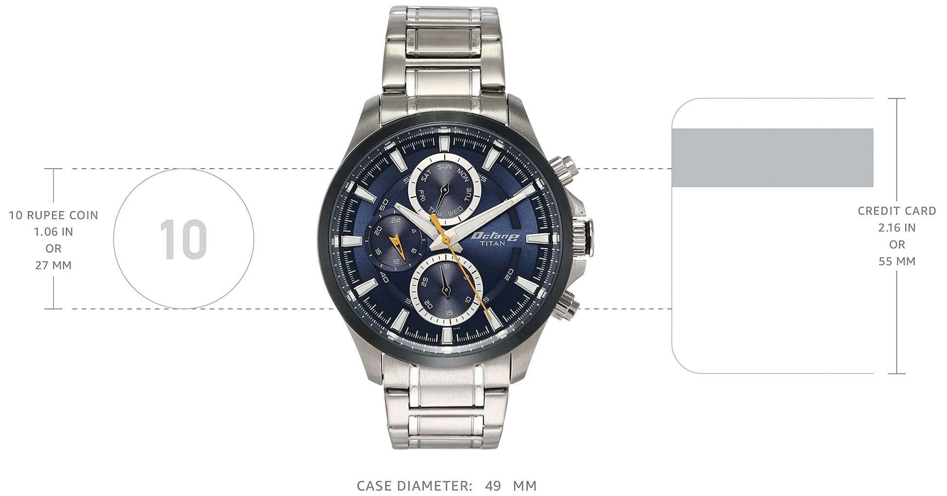 Titan Octane Active Analog Blue Dial Men's Watch NM90104KM01/NN90104KM0- image 5