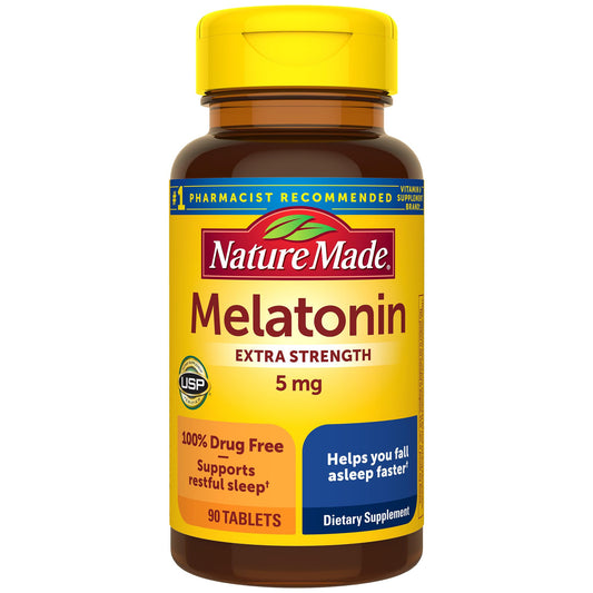 Nature Made Melatonin Tablets, 5 Mg, 90 Count