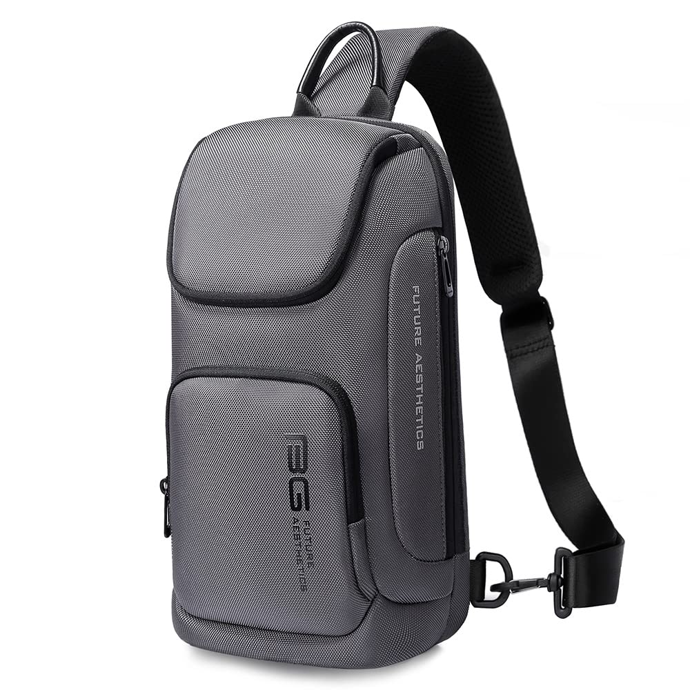 Red Lemon BANGE Anti-Theft Sling Bag – Large Capacity, Water-Resistant Crossbody for Men & Women; Fits 7inch iPad; Ideal for Travel, College, Office, Power Bank, Camera Travel & Daily Use (Grey)
