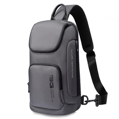 Red Lemon BANGE Anti-Theft Sling Bag – Large Capacity, Water-Resistant Crossbody for Men & Women; Fits 7inch iPad; Ideal for Travel, College, Office, Power Bank, Camera Travel & Daily Use (Grey)