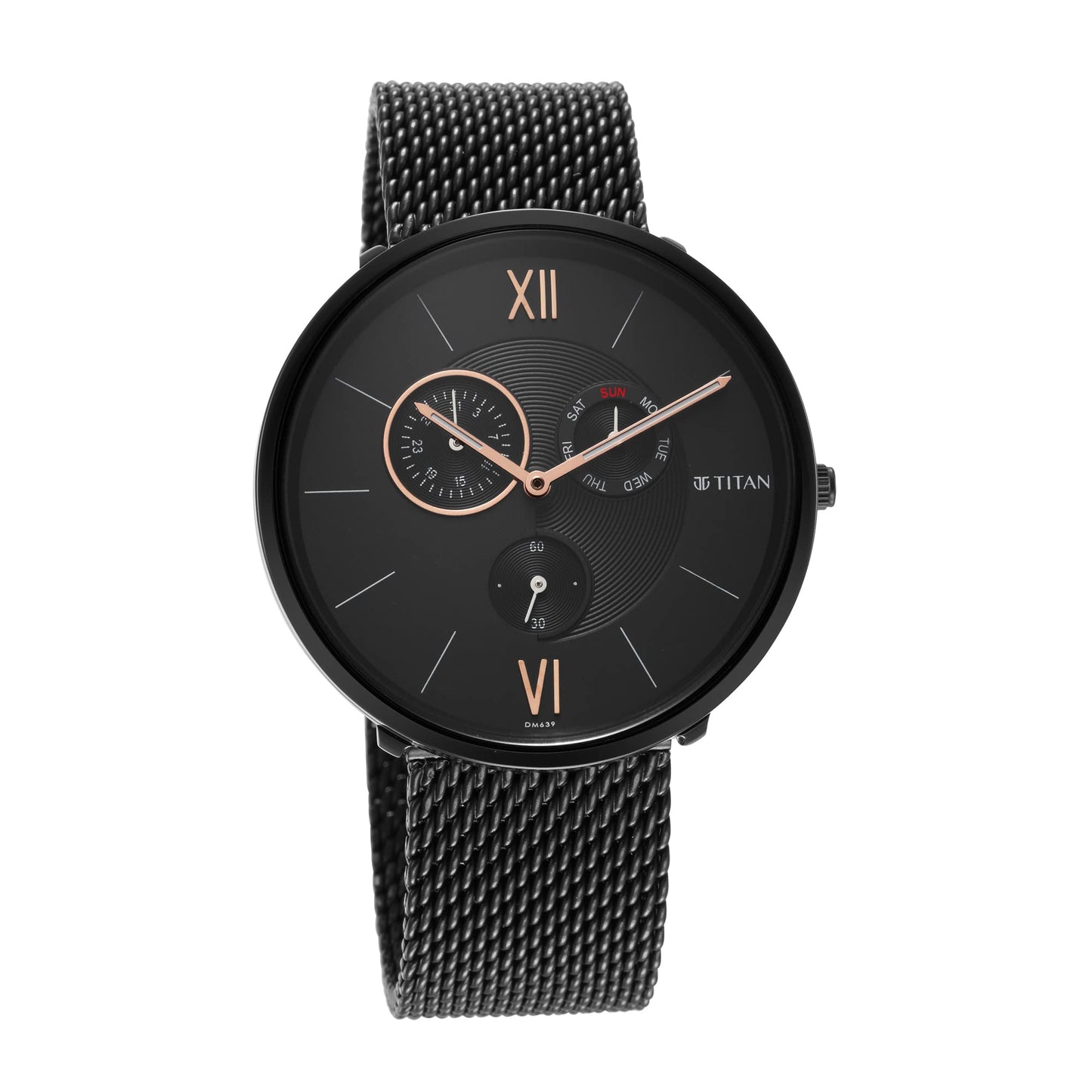 Titan Black Dial Analog Watch for Men-1877NM01