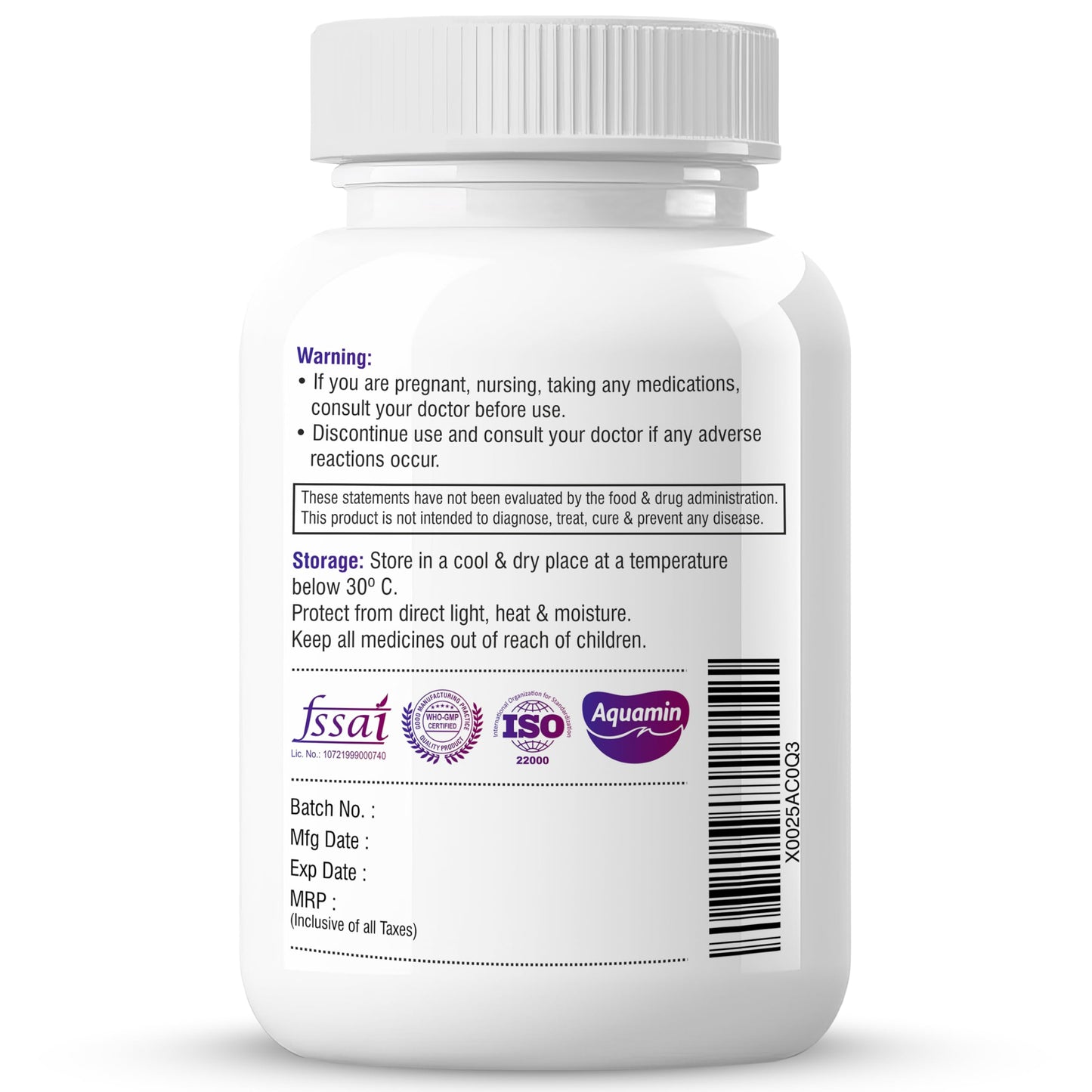 Biotrex Nutraceuticals Trio Magnesium Complex Enriched With Magnesium L- Threonate, Aquamin Citrate & Magnesium Glycinate, Highly Bioavailable Forms of Magnesium, Supports Healthy Nerve & Brain Health, Supports Healthy Sleep - 60 Veg Capsules