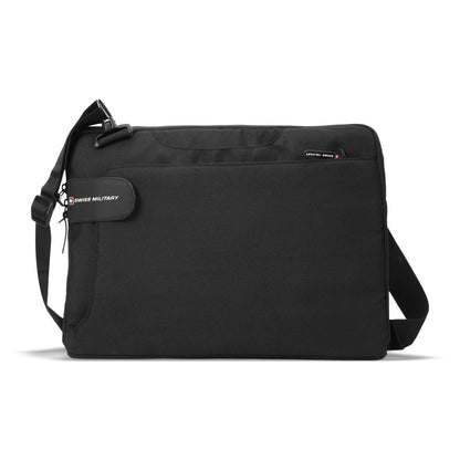 SWISS MILITARY Glide Laptop Sling Bag 3L, 15.6" Laptop Compartment Messenger Bag, Quick Access Pocket & Adjustable Strap | Travel Use Briefcase for Office Business Professional Men & Women Navy