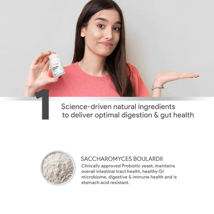 Autoimmunity Care S. Boulardii Care – Saccharomyces Boulardii Probiotic Supplement | 10 Billion CFU | Probiotics Supplement for Gut Health, Intestinal Lining & Microbial Balance | 60 caps (60 doses)