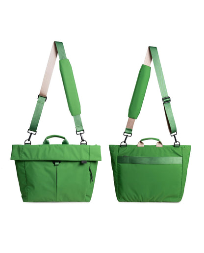 DailyObjects Pivot Messenger Bag (13L) for Men and Women|Fits 13/14" Laptop/Macbook Pro/Air|Lightweight|Water Resistant|Stylish Crossbody|Office/Daily Use/Travel|Multi Pocket|Adjustable Strap (Green)