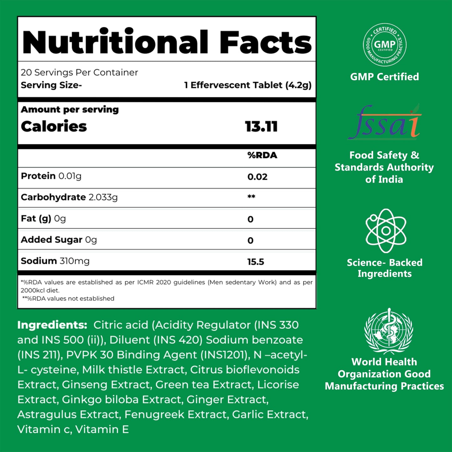 Pleza Liver Detox Plant based Supplement | 250mg Milk Thistle, 600mg NAC, Turmeric & 10 Superherbs with Vitamin C | Liver Cleanse, Toxin Flush & Gut Support | No Sugar, Vegan | Lemon Flavour | 20 Effervescent Tablets