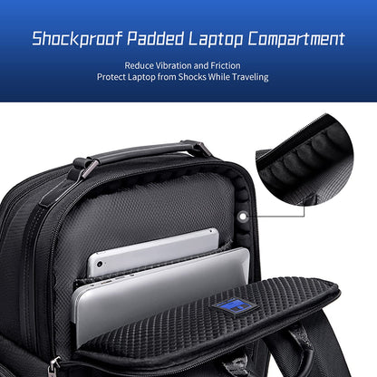 Arctic Hunter Premium Backpack with Shockproof Laptop Compartment 20L Heavy Duty Padded 1680D Polyester Multiple Pockets Smart Organizer Water/Scratch Resistant