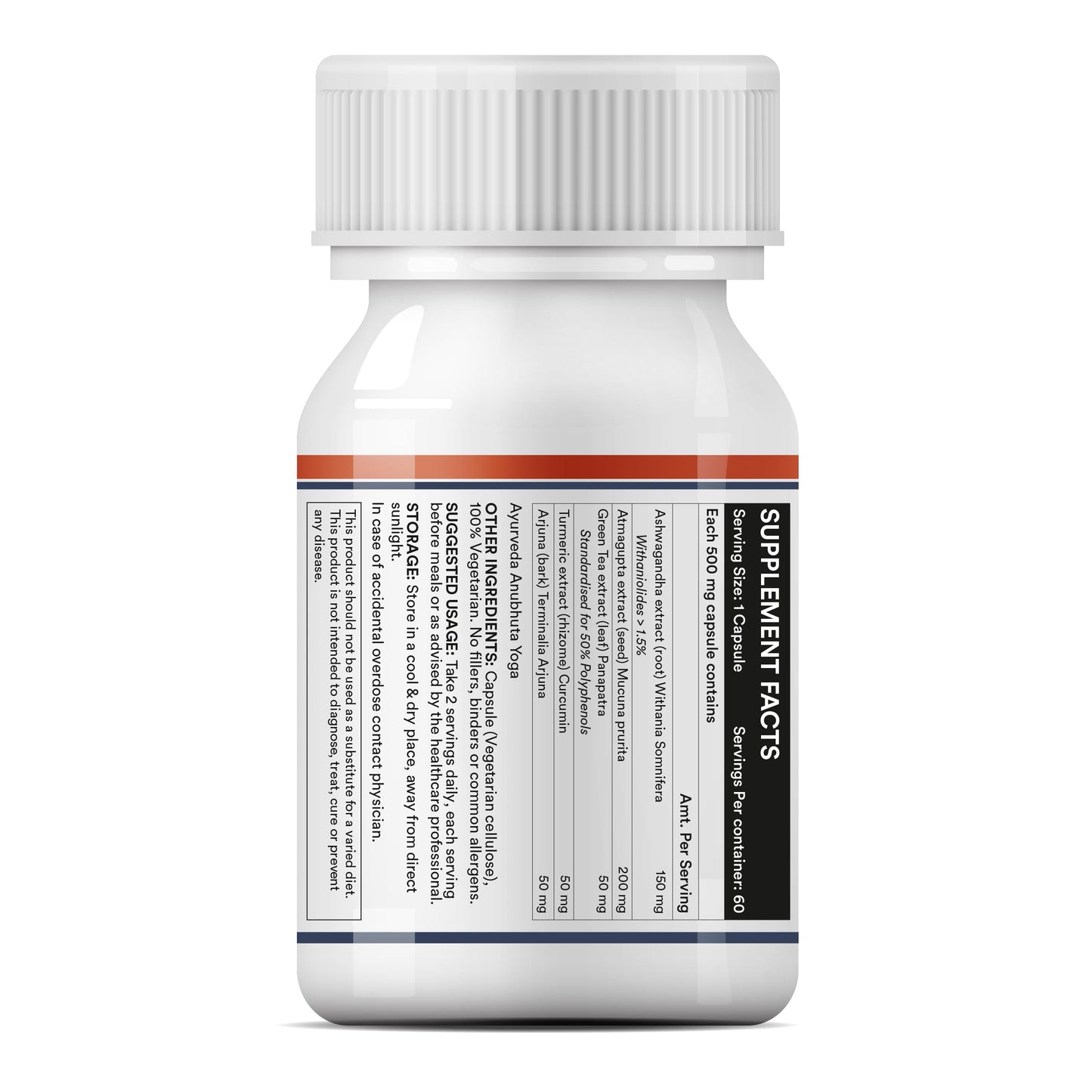INLIFE Neuro Nerve Care, Ashwagandha Green Tea Turmeric, 60 Veg Capsules (Pack of 1, 60)