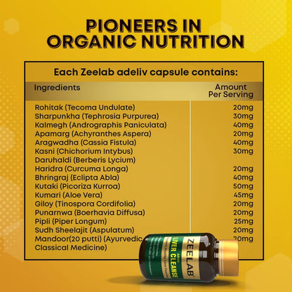 Zeelab Adeliv Liver Cleanse Capsules | Ayurvedic Medicine for Liver Det- image 4