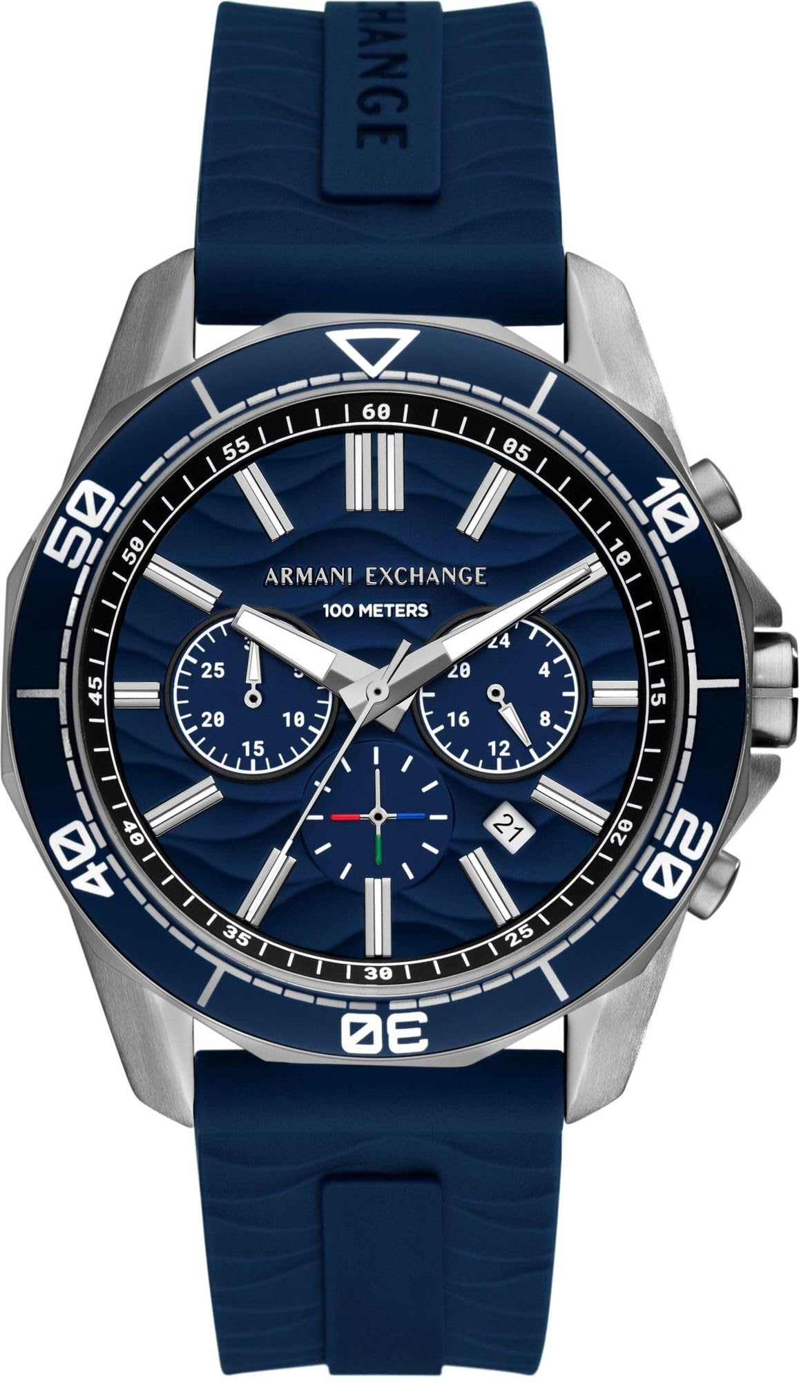 Armani Exchange Men's Quartz Analog Watch with Stainless Steel Strap AX7151SET, Blue and Grey, talla única, Classic