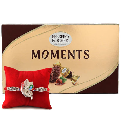 TIED RIBBONS Rakhi for Brother Chocolates combo with Gift - Premium Rakhi with Chocolates Box and Roli Chawal - Rakhi Gift for Brother