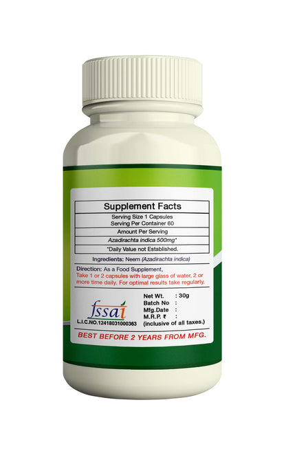 ERBZENERG® Neem 60 Capsules- (Pack of 1)