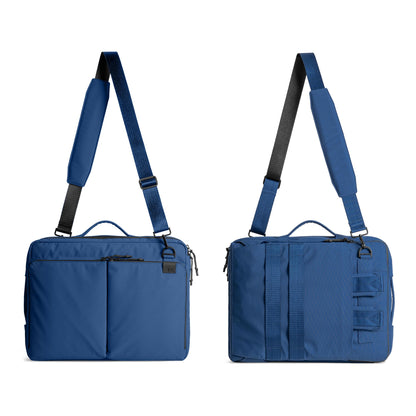 DailyObjects Pivot Convertible Briefpack Bag (16L) |Unisex|Fits 13/14/15.6 inch Laptop/Macbook Pro/Air|Lightweight|Stylish Backpack|Office/Daily Use/Travel|Multi Pocket|Adjustable Strap-Blue