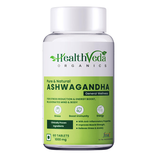 HEALTH VEDA ORGANICS PRIVATE LIMITED Ashwagandha 1000Mg | High Strength Potent F