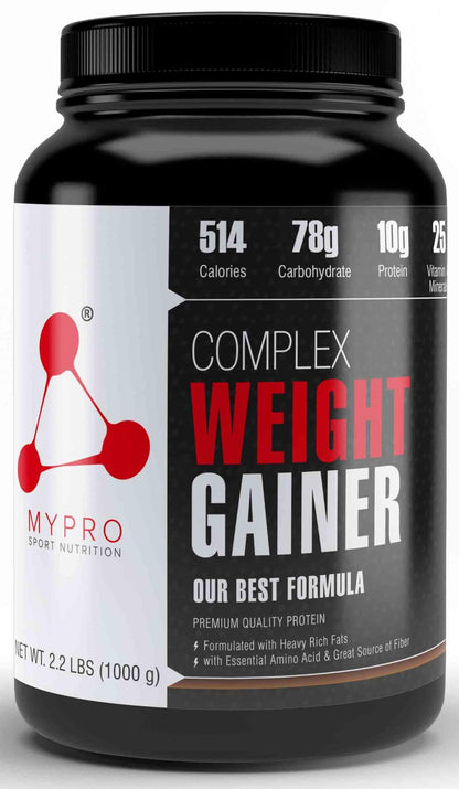 Mypro Sport Nutrition Complex Weight Gainer High Protein Supplement (1 kg (Pack of 1), Strawberry)